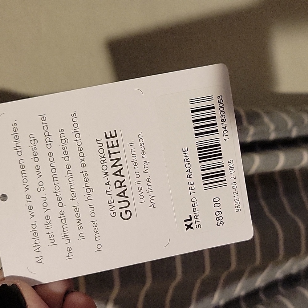 ❤️ NWT! ATHLETA STRIPED RACERBACK RUCHED MIDI DRESS, XL - Picture 3 of 11